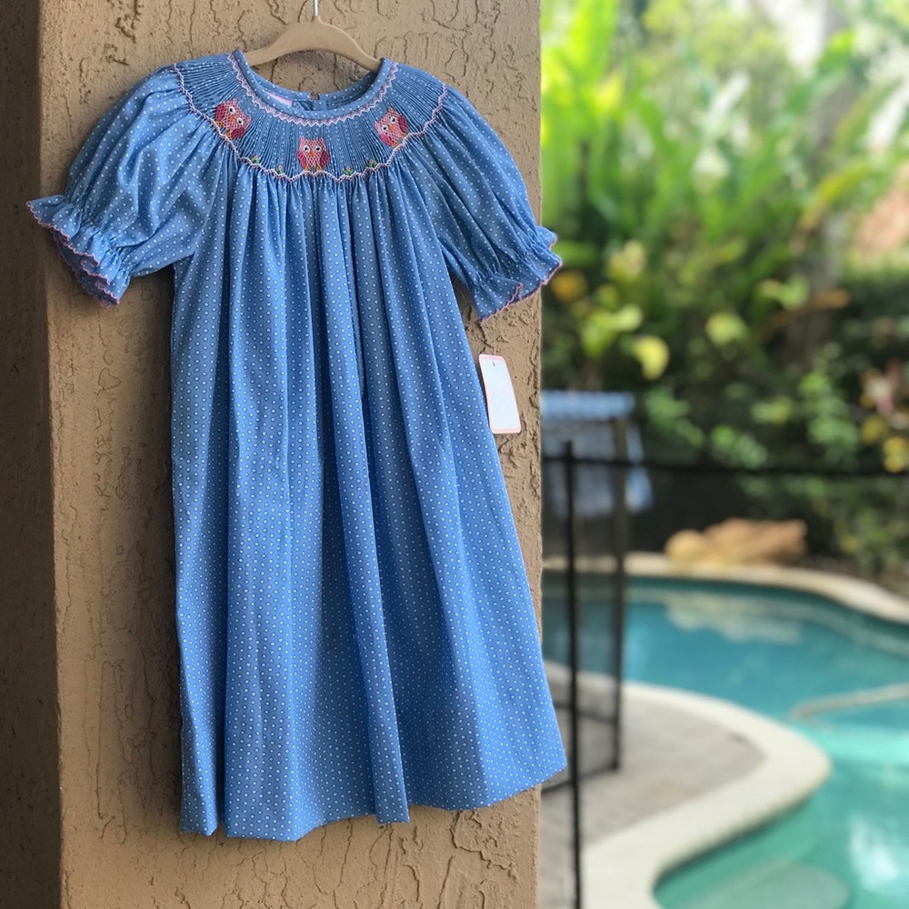 💞HOST PICK!💞 NEW Petit Bebe Owl Smocked Dress